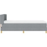 vidaXL Postelja z vzmetnico z vzmetnico Svetlo siva 90 x 190 cm blago | Shoptok.si