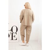 Kesi Włoski Plus Size women's set butter sweatshirt and pants with pockets fango | Shoptok.si