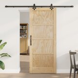 vidaXL Drsna vrata set opreme 'ORKDAL'Trdna lesena bora | Shoptok.si