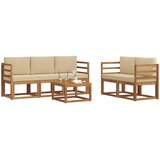  Set vanjskih sofa s jastukom 6 pcs Prirodna i bež | shoptok.hr