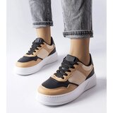 Gemre Black-beige shoes on a thicker sole Baron Cene