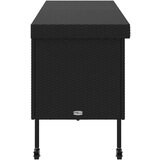 vidaXL Vrtna kutija za pohranu s kotačima crna 160x55x75 cm poliratana | shoptok.hr