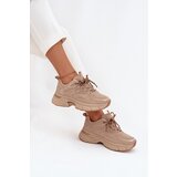 Boto Women's Sports Sneakers With Double Lacing Beige Annelie | Shoptok.si