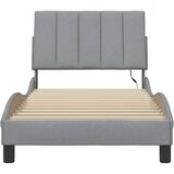  Okvir kreveta bez madraca Hanko svjetlosivi 90x200 cm od tkanine | Eponuda.com
