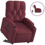  Električni naslonjač na podizanje od tkanine boja vina | shoptok.hr