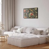  Plakat Flowers Birds and Butterflies - vintage-style illustration 90x60 Crni okvir | shoptok.hr