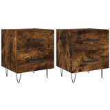 Maison Chic Dvo delni komplet Nočne omarice - Nočne mize dimljen hrast 40x35x47,5 cm inženirski les, (21687334) Cene