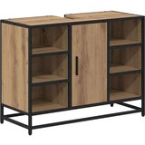 VidaXL Komplet pohi&amp;scaron;tva za kopalnico s polico 2 pcs Umetni hrast Slike