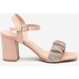 Resti Pink women's sandals on a post with cubic zirconias Trieste - Footwear | Shoptok.si