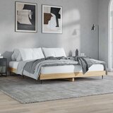 vidaXL Posteljni okvir sonoma hrast 200x200 cm inženirski les | Shoptok.si