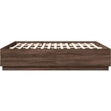  Okvir za krevet smeđi hrast 200 x 200 cm konstruirano drvo | shoptok.hr