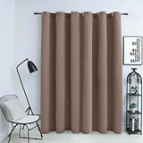 Furnova Zatemnitvena zavesa s kovinskimi obročki taupe 290x245 cm, (21917539) | Shoptok.si