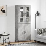 The Living Store Visoka komoda betonsko siva 69,5x34x180 cm inženirski les - Visoka Omara, (21429083) Cene