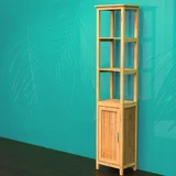EISL Visoka omarica s 3 predelki bambus 40x30x190 cm