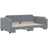  Dnevni krevet na razvlačenje svjetlosivi 90 x 190 cm od tkanine | shoptok.hr