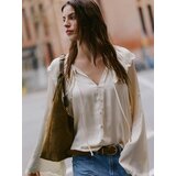 Reserved Bluza s ukrasnim ovratnikom - boja pšenice | shoptok.hr