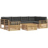 Set vanjskih sofa 7 kom. Bijela i antracit Poliester | shoptok.hr