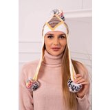 Kesi Women's cap with long ears Eunika K322 white+yellow Cijene
