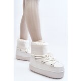 Boto Women's White Snow Boots with Lacing Toolsa | Shoptok.si