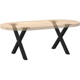  Noge za klub stolić u obliku slova X, 2 kom, crne, 50 x (42-43) cm, čelik | shoptok.hr