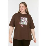 Trendyol T-Shirt - Brown - Regular fit Cene