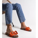 Gemre Orange flip-flops with a bow and a bear Segan | Shoptok.si
