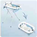 Ricokids RK-287 sklopiva kada za bebe – s termometrom, stalkom i uloškom, bijelo-plava | shoptok.hr