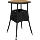 3-dijelni vrtni bistro set od poliratana s jastucima crni | shoptok.hr
