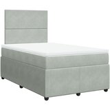 Maison Chic Box spring postelja - Vzmetna postelja z vzmetnico svetlo siva 120x190 cm žamet SL4403, (21901339) | Shoptok.si