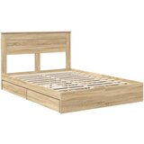  Postelja s shranjevanjem z vzglavjem Sonoma hrast 140 x 200 cm, (5000106943) | Shoptok.si