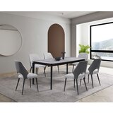 Art Invest Trpezarijski sto Terra siva keramicka pl/Crne drvene noge 760x895x1795 Cene