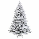  Umjetno božićno drvce s nogom 150 cm PVC i metal Slike