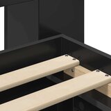 Okvir kreveta s pohranom Crna 200 x 200 cm Konstruirano drvo - Crna 200 x 200 cm bez središnje police | shoptok.hr