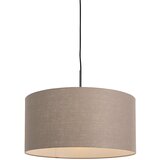 QAZQA Državna viseča svetilka črna z rjavim odtenkom 50 cm - Combi 1 Cene