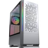 Cougar | MX430 Air RGB White | PC Case | Mid Tower / Air Vents Front Panel with ARGB strips / 3 x ARGB Fans / 4mm TG Left Panel | Eponuda.ba