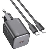 hoco. stenski polnilec tipa C + kabel tipa C v tip C QC PD 20W N40 črn | Shoptok.si