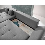 CARRYHOME SEDEŽNA GARNITURA, tkanina svetlo siva | Shoptok.si