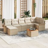 vidaXL 8-dijelni set vrtnih sofa s jastučićima Bež Poli Ratan Akacija Cijene