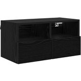 TV zidne jedinice 4 pcs Crni hrast Konstruirano drvo | shoptok.hr