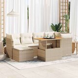 vidaXL 7-dijelni set vrtnih sofa od poliratana s jastucima bež | shoptok.hr