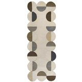 Flair Rugs Sivo-bež ročno tkan volnen tekač 80x230 cm Mia Scallop Frame – | Shoptok.si
