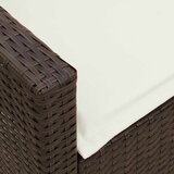  Vrtna sofa 5-sjed s jastucima smeđi poliratan | shoptok.hr
