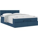  Otomanski krevet s madracem plavi 140x190cm od tkanine | shoptok.hr