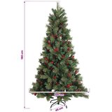  Umjetno božićno drvce s kuglicom 180 cm 300 LED lampica - 180 cm s LED-ima i crnim lopticama | shoptok.hr