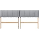  Tapecirani uzglavlje Svijetlo siva 150 cm Čvrsto borovo drvo | shoptok.hr