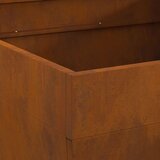 vidaXL Corten čelik 80 x 80 x 43 cm Izdržljivo Rustikalno ognjište | shoptok.hr