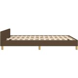 Posteljni okvir z vzglavjem temno rjav 140x200 cm blago, (20904094) | Shoptok.si