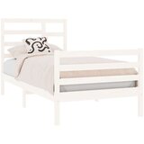  Posteljni okvir bel iz trdnega lesa 90x190 cm 3FT, (20684855) | Shoptok.si
