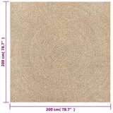  Tepih ZIZUR 200 x 200 cm s izgledom jute unutarnji i vanjski | shoptok.hr
