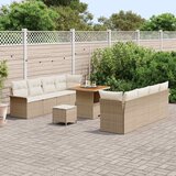  Sjedeća garnitura za vrt s jastukom Bež i krema 80 x 80 x 71 cm | shoptok.hr